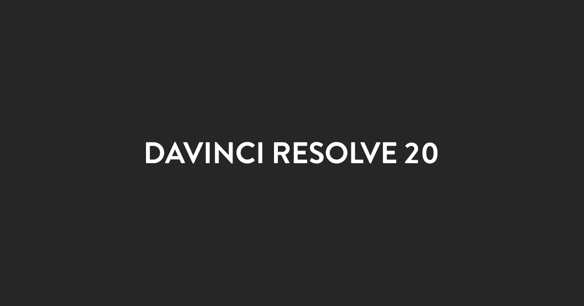 DaVinci Resolve 20