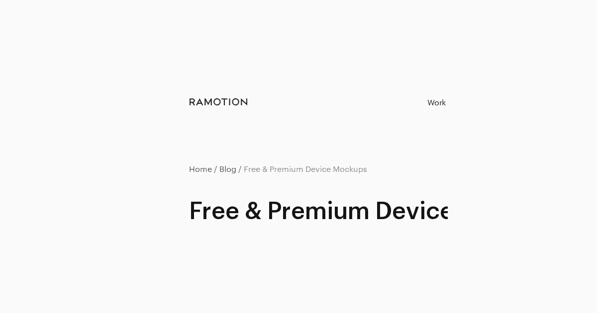 Ramotion Device Mockups