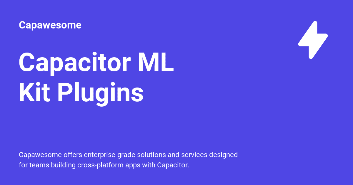 Capacitor ML Kit